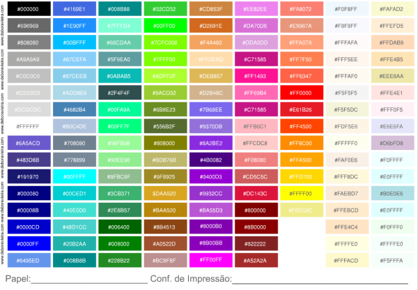 tabela de cores sache coloring pages - photo #46